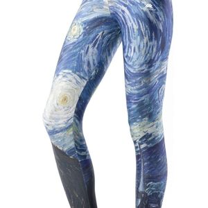 Van Gogh Starry Night Lotus Leggings